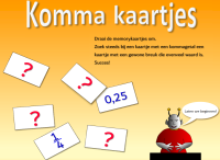 Nieuw: Komma kaartjes.